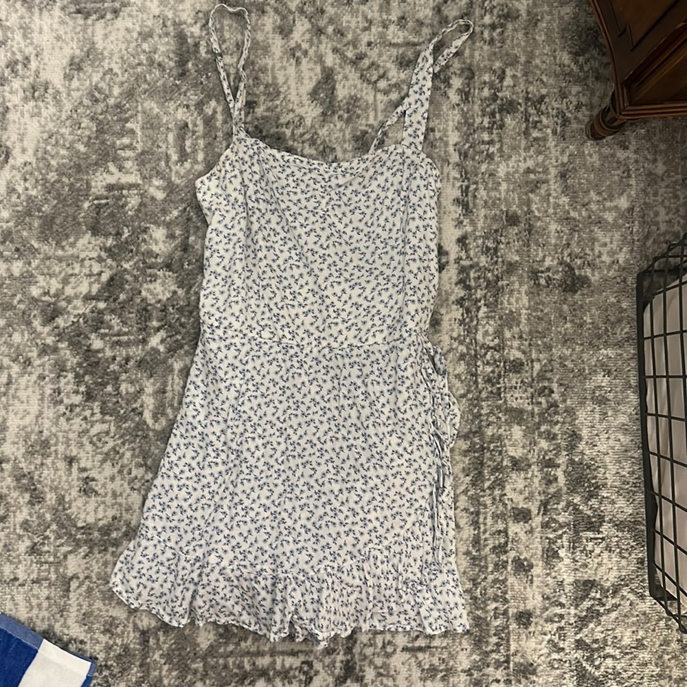 Blue and White Romper (lightly worn)